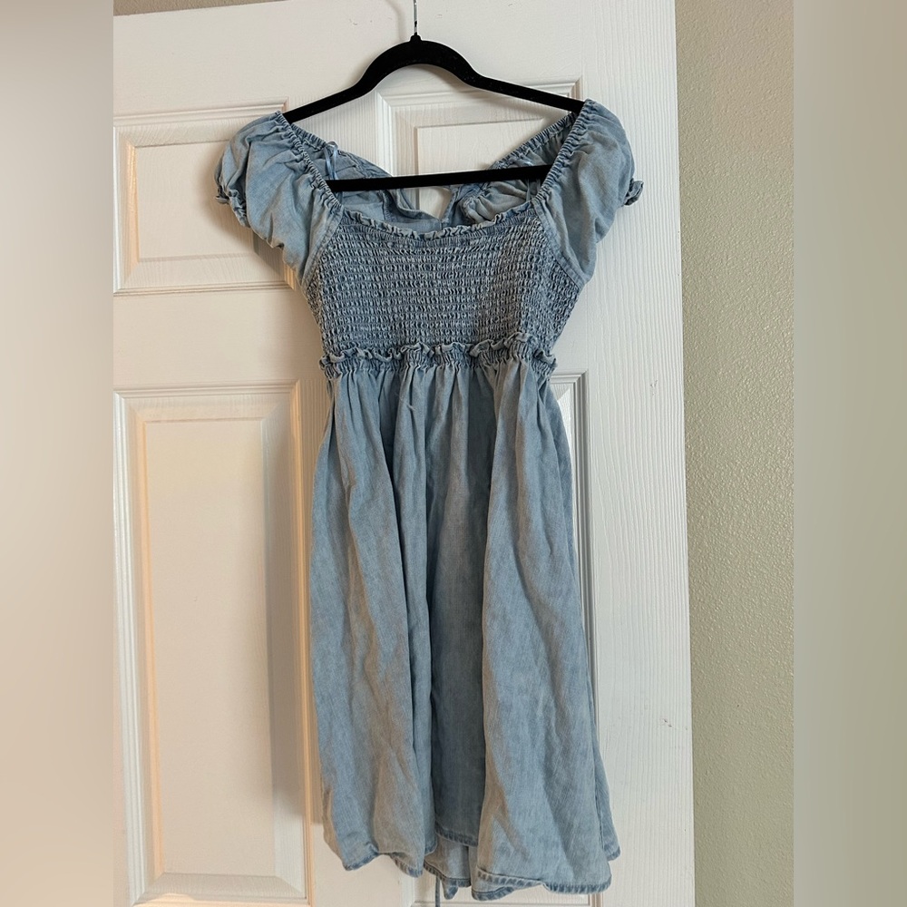 Free people denim mini dress